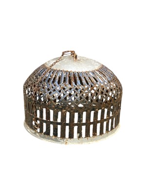 Lot 806 - An Indian metal domed animal cage.