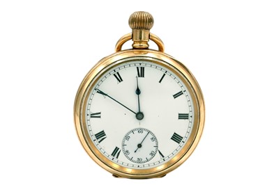 Lot 171 - A Waltham Traveler gold plated crown wind pocket watch for repair or spares.