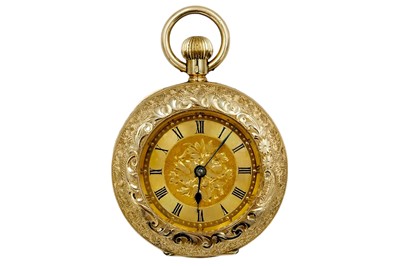 Lot 31 - An 18ct cased crown wind lever fob pocket watch.