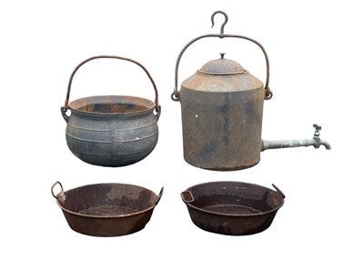 Lot 810 - Cast iron pots.