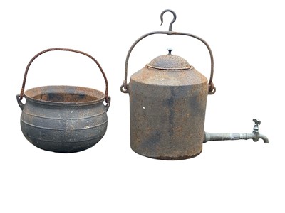 Lot 810 - Cast iron pots.