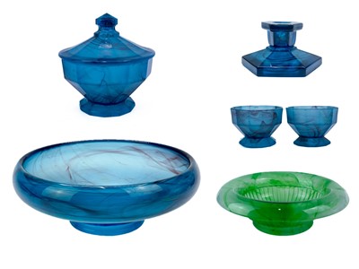 Lot 584 - A collection of Davidson pressed glass.