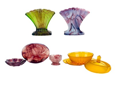 Lot 586 - A collection of Davidson cloud glass.