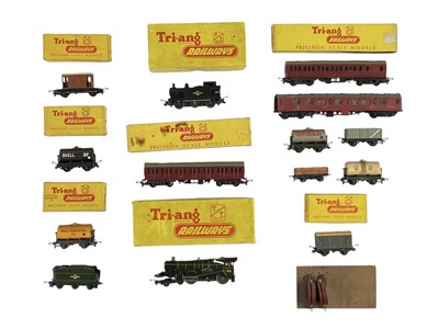 Lot 323 - Boxes of 'Triang railways' including two engines, 'Windsor Castle' and another.