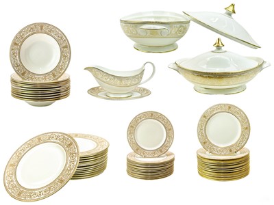 Lot 753 - A Royal Doulton Sovereign pattern dinner service.