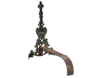 Lot 1 - A pair of French brass chenets.