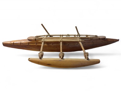 Lot 505 - An early 20th Century Model of a South Polynesian Outrigger Canoe