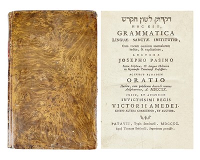 Lot 368 - (Jewish Grammar) Josepho Pasino