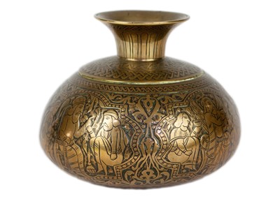 Lot 58 - A Persian bronze pot, 19th century.