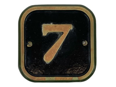 Lot 543 - A GWR style cast bronze cab plate, 7.