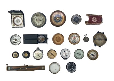 Lot 509 - A collection of various compasses.