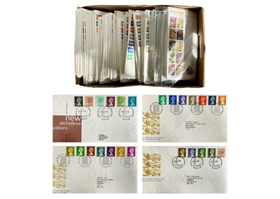 Lot 166 - GB Machin Definitive / Commemorative Miniature Sheets / Greetings Fine Used FDC (x220 approx)