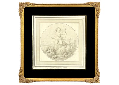 Lot 508 - The Power of Love - Cupid Standing on a Lion