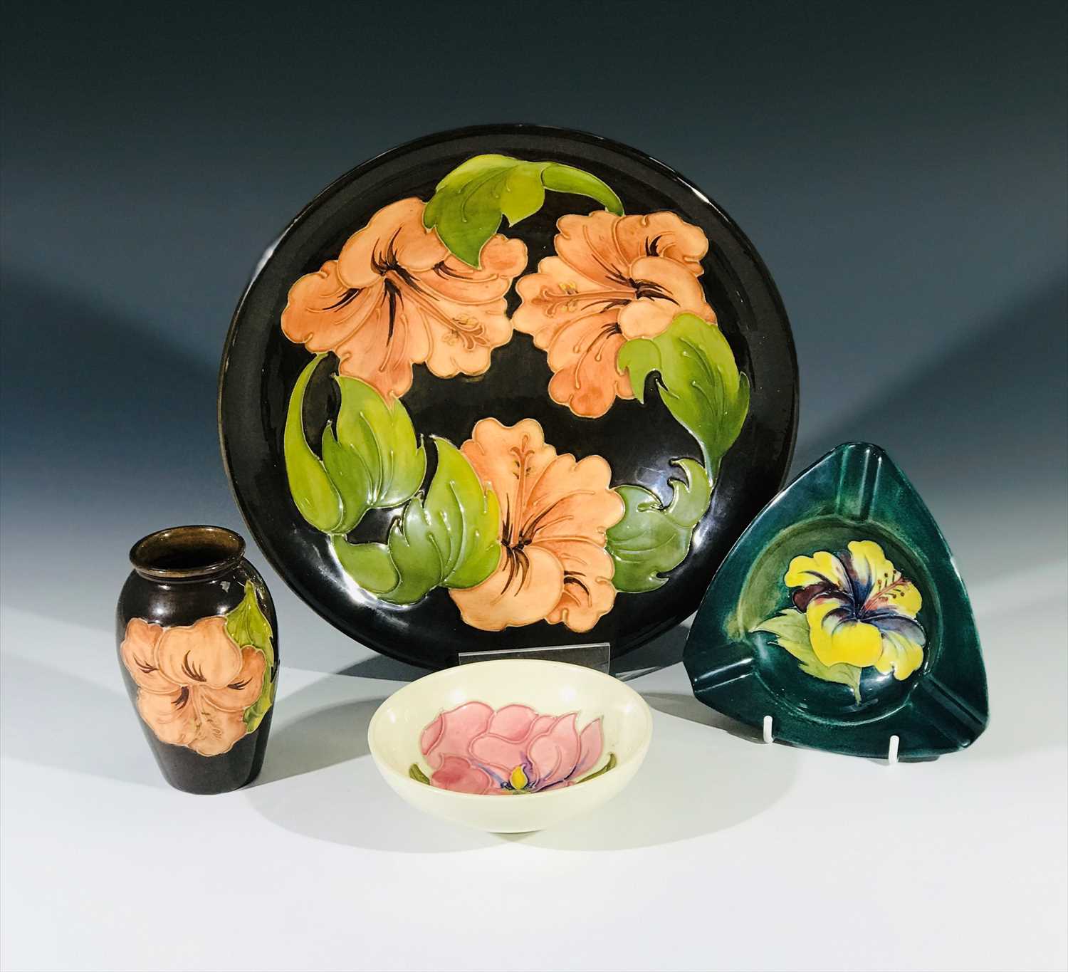Lot 1003 A Moorcroft 'Hibiscus' pattern bowl, 25cm