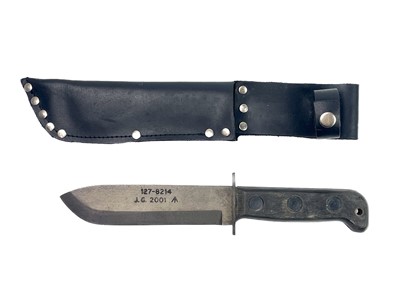 Lot 222 - A British military issue type-D survival knife.