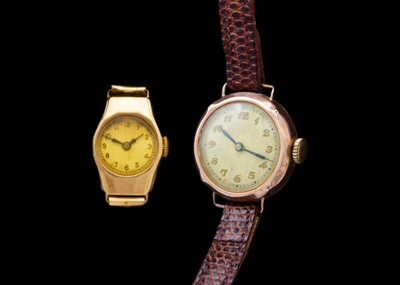 Lot 230 - Two 9ct cased lady's manual wind wristwatches.