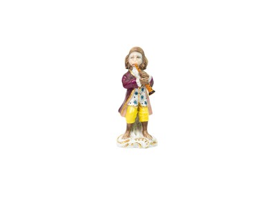Lot 351 - A German porcelain twelve-piece monkey band.