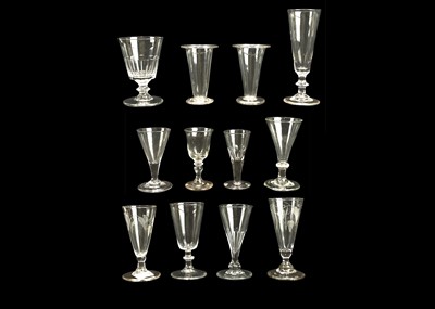 Lot 701 - Four ale glasses, 18th/19th century.