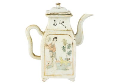 Lot 97 - A Chinese porcelain teapot, 19th century.