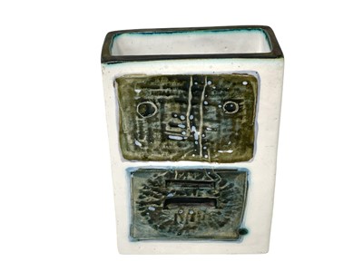 Lot 353 - An early Troika St Ives pottery Stove Man slab vase.