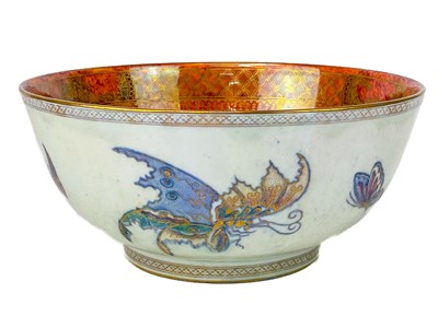 Lot 725 - A Wedgwood Pottery Butterfly lustre bowl.