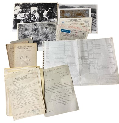 Lot 862 - Mining History. Papers pertaining to South Crofty etc.