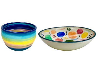 Lot 803 - Jonathan Hancock, St Just, a large colourful shallow bowl.