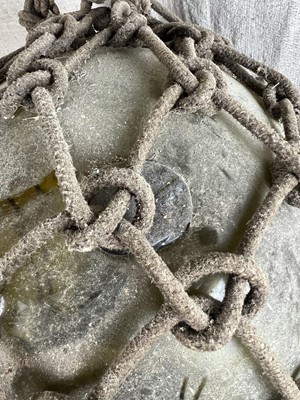 Lot 1267 - A huge blown green glass float