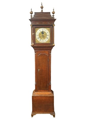 Lot 534 - An 18th century oak cased eight-day longcase clock by Edward Barlow, Oldham.