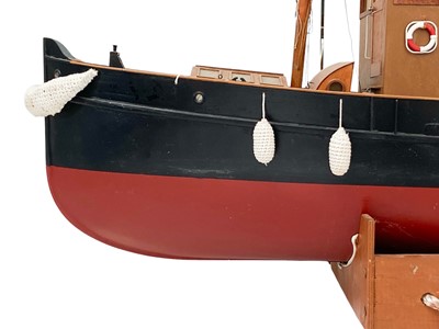 Lot 91 - A well made kit built radio controlled model of a steam tug boat.
