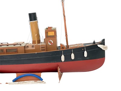 Lot 91 - A well made kit built radio controlled model of a steam tug boat.