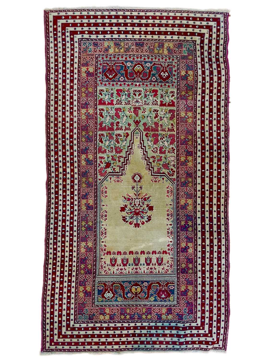 Hindu Rug Lot 151 - An Agra prayer rug, North India, circa 1900.