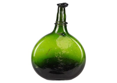 Lot 285 - A Persian glass saddle flask, 19th century.