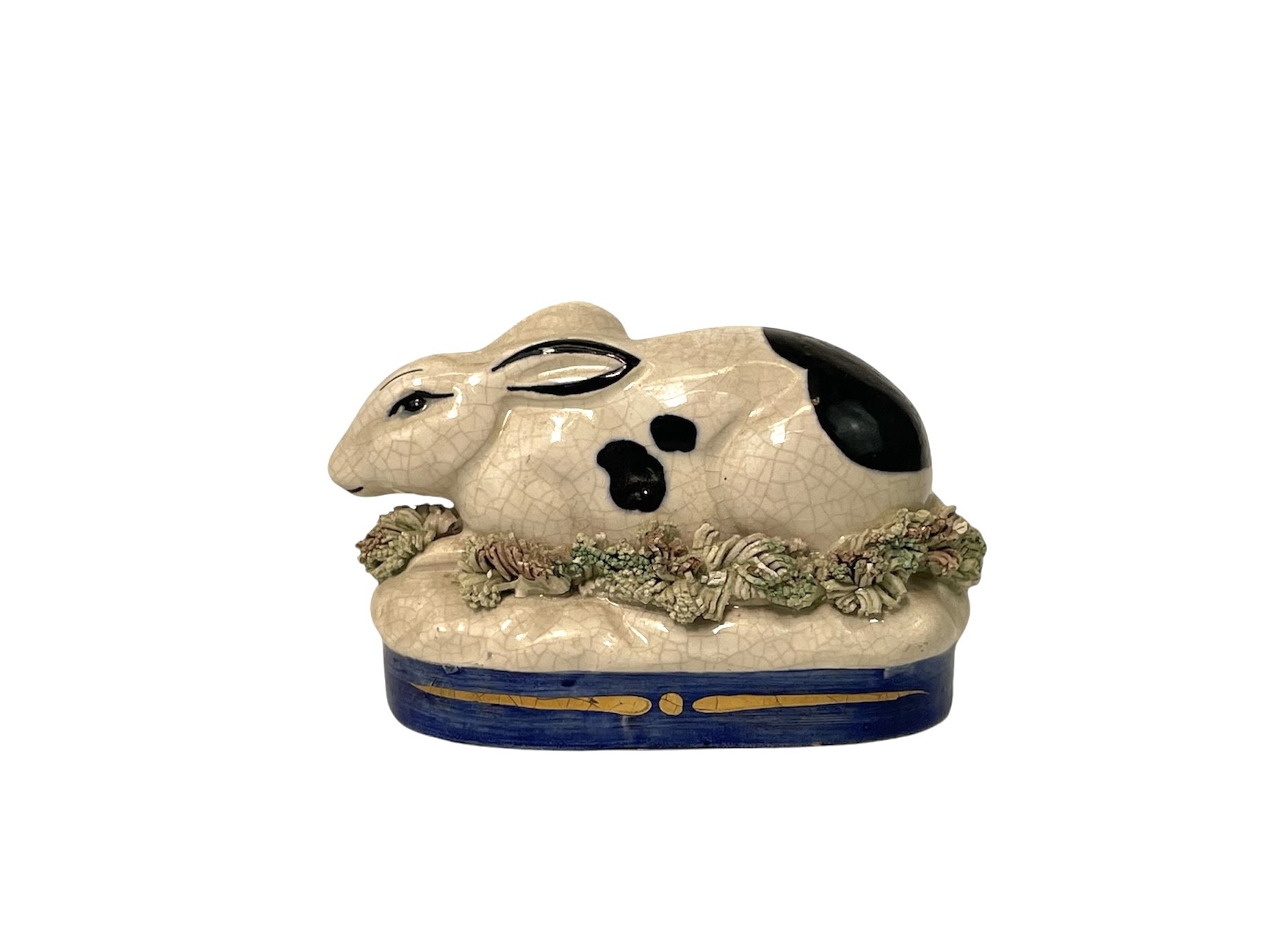 Lot 682 - A Staffordshire pottery rabbit.
