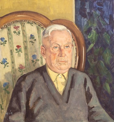 Lot 463 - Mid-Century Post Impressionist Portrait of an Elderly Gent