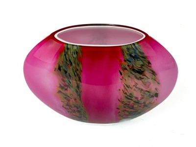 Lot 750 - A Moser Karlsbad amethyst glass rectangular pot.