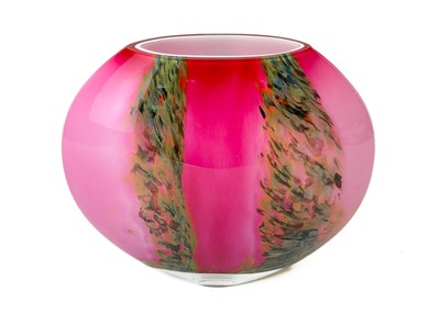 Lot 750 - A Moser Karlsbad amethyst glass rectangular pot.