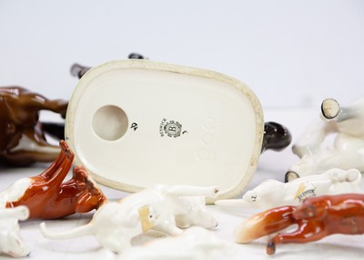 Lot 591 - A Beswick Huntsman on a rearing horse.