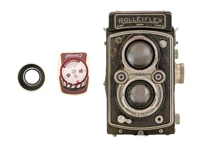 Lot 92 - A Rollieflex Compur-Rapid twin reflex camera.