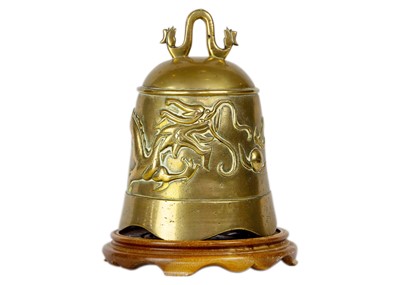 Lot 165 - A Chinese polished bronze bell, early 20th century.