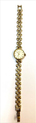 Lot 2491 - A ladies gold Roamer wristwatch with 9ct gold...