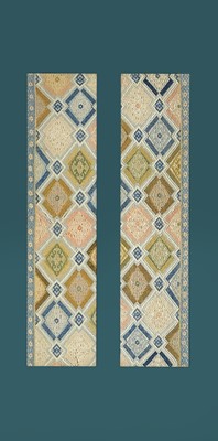 Lot 178 - A pair of framed Chinese silk embroidered sleeve panels..