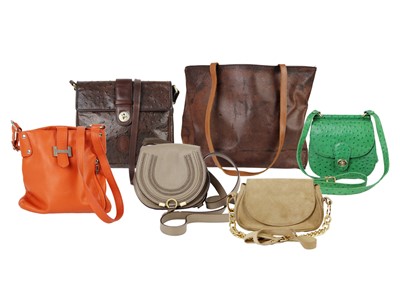 Lot 320 - A selection of six leather handbags.