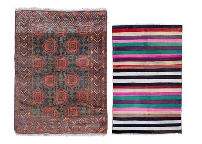 Lot 189 - An Afghan rug and a kelim rug.