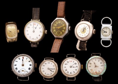 Lot 178 - A collection of nine lady's wristwatches for repairs or spares.