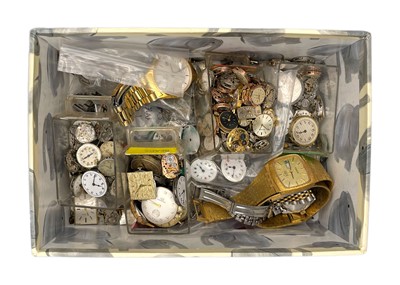 Lot 183 - A large quantity of gentleman's and lady's manual wristwatch movements for repairs and spares.