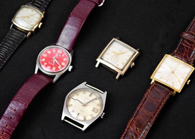 Lot 184 - A collection of five gentleman's mechanical wristwatches.