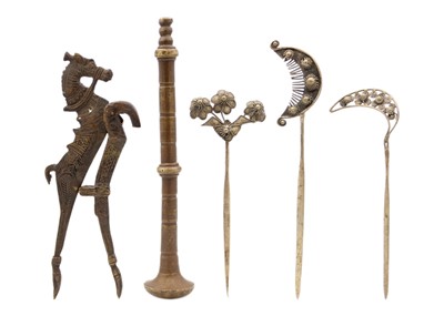 Lot 209 - An Indian bronze betel nut cracker, 19th century.