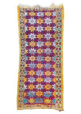 Lot 211 - A Moroccan rug, mid 20th century.