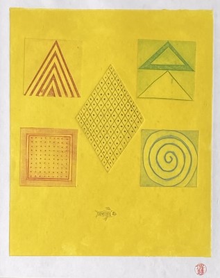 Lot 410 - Denny LONG (1944-2018) Canary Etching and...
